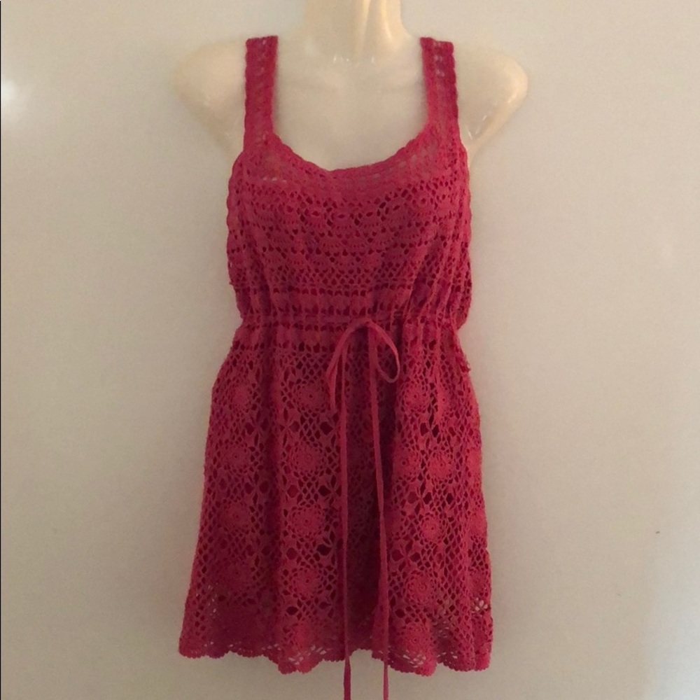 Crochet shell with lining tank top